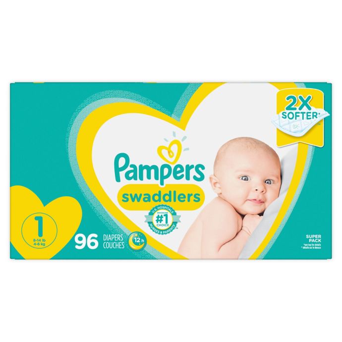 Pampers Swaddlers 96 Count Size 1 Super Pack Diapers Buybuy Baby