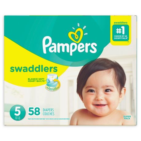 Pampers Swaddlers 58 Count Size 5 Super Pack Diapers Bed Bath Beyond