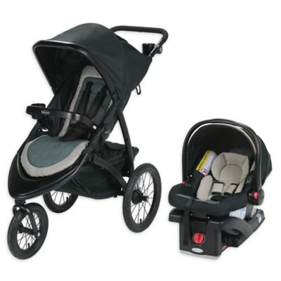 car seat and baby stroller