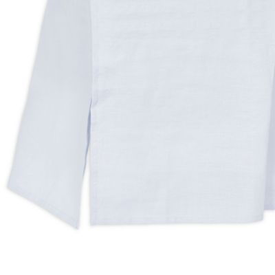 white linen crib skirt