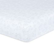 Just Born&reg; Keepsake Bicycle Fitted Portacrib Sheet in Grey/White