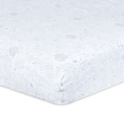 Just Born&reg; Keepsake Map Washed Linen Crib Sheet in Grey/White