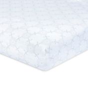 Just Born&reg; Keepsake Floral Washed Linen Crib Sheet in Rose/Ivory