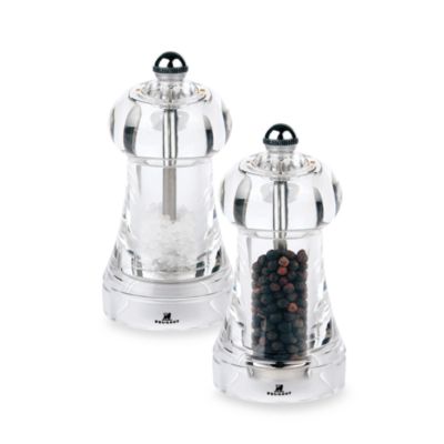 clear salt and pepper grinders