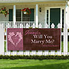 Alternate image 0 for Will You Marry Me 72-Inch x 30-Inch Banner