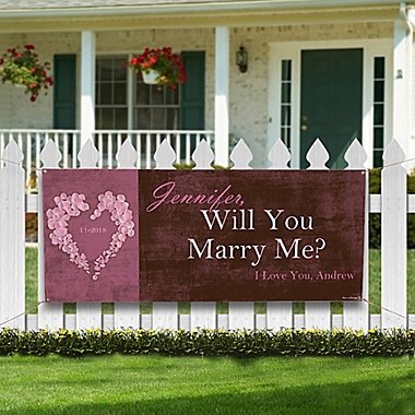 Will You Marry Me 72-Inch x 30-Inch Banner. View a larger version of this product image.