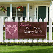 Will You Marry Me 72-Inch x 30-Inch Banner