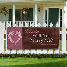 Will You Marry Me 72-Inch x 30-Inch Banner