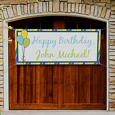 Party Stripe 72-Inch x 30-Inch Birthday Banner. View a larger version of this product image.