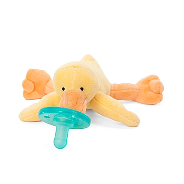 WubbaNub&trade; Size 0-6M Baby Duck Infant Pacifier in Orange/Yellow. View a larger version of this product image.