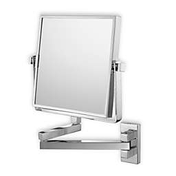 Mirror Image™ Square Double Arm 3X/1X Wall Mirror with Brushed Nickel Finish