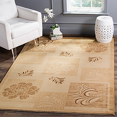 Safavieh Lyndhurst Flower and Leaf Motif 5-Foot 3-Inch x 7-Foot 6-Inch Room Size Rug in Ivory. View a larger version of this product image.