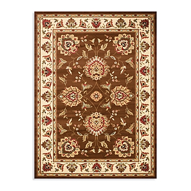Safavieh Lyndhurst Flower Palmette 8-Foot x 11-Foot Room Size Rug in Brown. View a larger version of this product image.