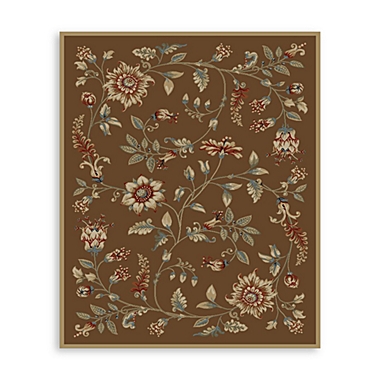 Safavieh Lyndhurst Flower and Vine 8-Foot x 11-Foot Room Size Rug in Brown. View a larger version of this product image.