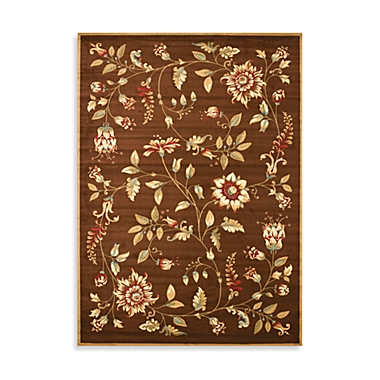 Safavieh Lyndhurst Flower and Vine 8-Foot x 11-Foot Room Size Rug in Green. View a larger version of this product image.