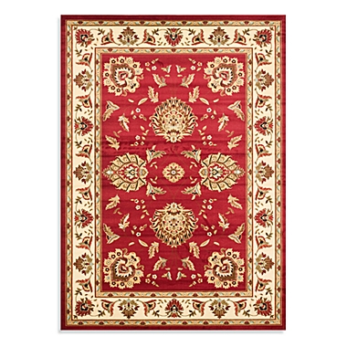 Safavieh Lyndhurst Flower 5-Foot 3-Inch x 7-Foot 6-Inch Room Size Rug in Red. View a larger version of this product image.