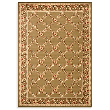 Safavieh Lyndhurst Flower and Vine 5-Foot 3-Inch x 7-Foot 6-Inch Room Size Rug in Green. View a larger version of this product image.