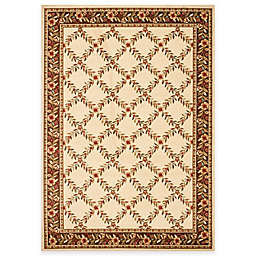 Safavieh Lyndhurst Flower and Vine 5-Foot 3-Inch x 7-Foot 6-Inch Room Size Rug in Ivory