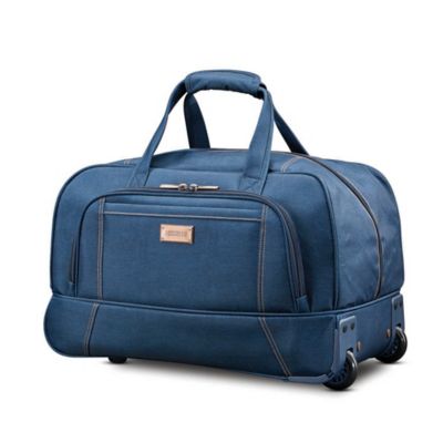 american tourister nylon blue travel duffle