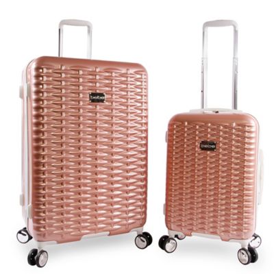 rose gold rolling luggage