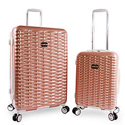 Bebe Lydia 2-Piece Hardside Spinner Luggage in Rose Gold