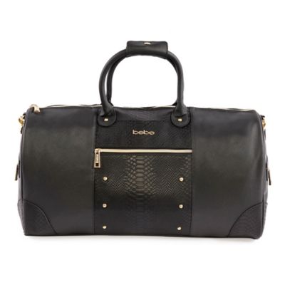 bebe black and gold luggage