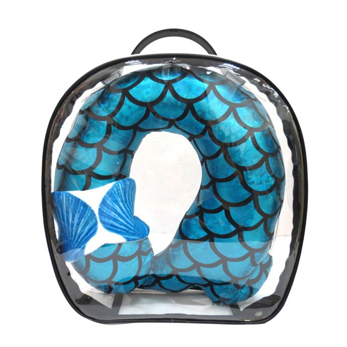 Under One Sky Mermaid Neck Pillow Eye Mask Set In Teal Bed Bath