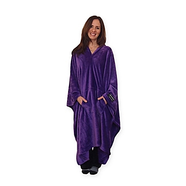 THROWBEE by Kona Benellie&reg; Luxury Throw Blanket/Poncho in Purple. View a larger version of this product image.