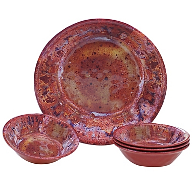 Certified International Radiance 5-Piece Serving/Salad Set in Red. View a larger version of this product image.