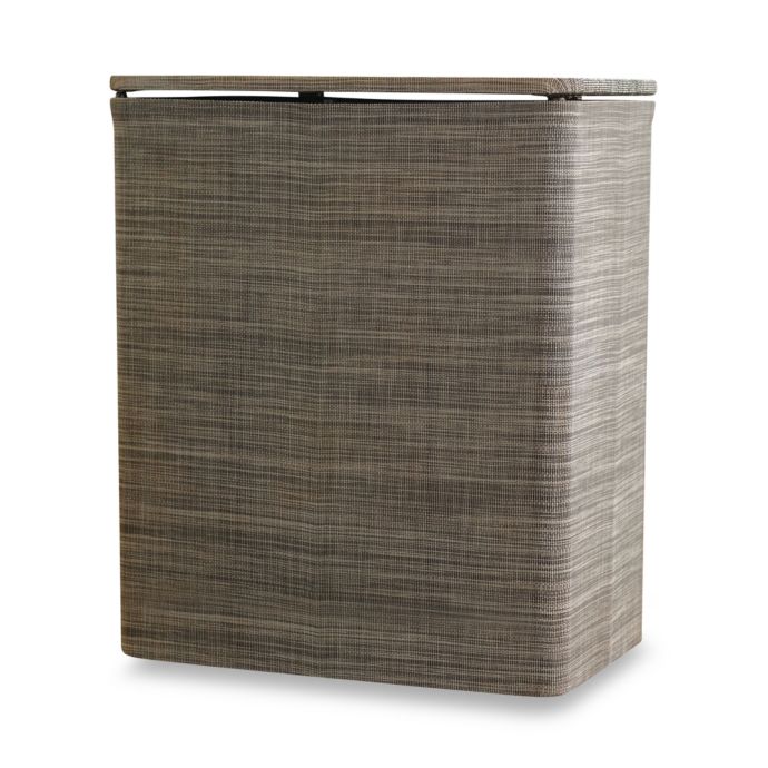 Woven PVC Upright Hamper in Black/Silver Bed Bath and Beyond Canada
