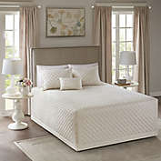 Madison Park Breanna 4-Piece Reversible Full/Queen Bedspread Set in Ivory