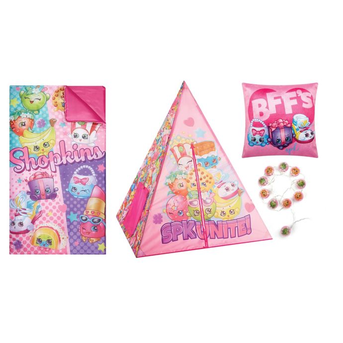 Shopkins 4-Piece Girls Teepee Tent Set | Bed Bath & Beyond