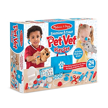 Melissa &amp; Doug&reg; Examine &amp; Treat Pet Vet 24-Piece PlaySet. View a larger version of this product image.