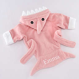 Baby Aspen Newborn-9M "Let the Fin Begin" Shark Hooded Spa Robe in Pink