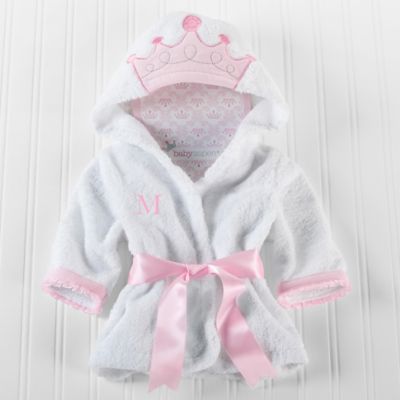 Baby Aspen Size Newborn-9M Little Princess Hooded Spa Robe in White
