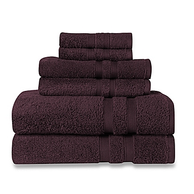 Wamsutta&reg; Ultra Soft 6-Piece Bath Towel Set in Deep Purple. View a larger version of this product image.