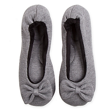 Therapedic&reg; Women&#39;s Small Ballet Slipper in Grey. View a larger version of this product image.