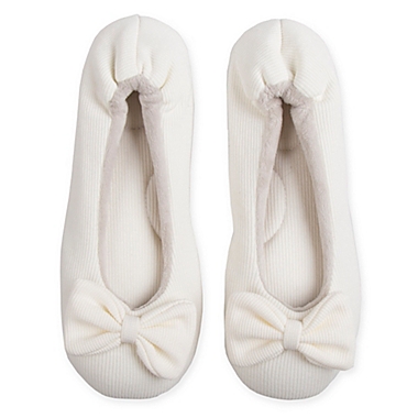 Therapedic&reg; Women&#39;s X-Large Ballet Slipper in Ivory. View a larger version of this product image.