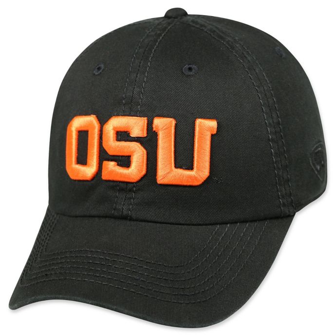 Oregon State University Adjustable Embroidered Crew Cap in Black | Bed ...