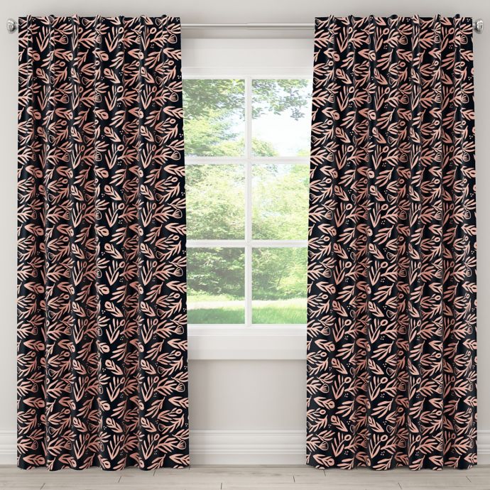 Skyline Furniture Bold Floral Rod Pocket Window Curtain Panel