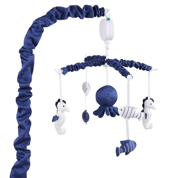 The PeanutShell™ Nautical Musical Mobile in Navy buybuy BABY