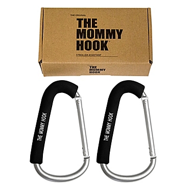 The Mommy Hook&reg; 2-Pack Stroller Assistant in Black/Silver. View a larger version of this product image.