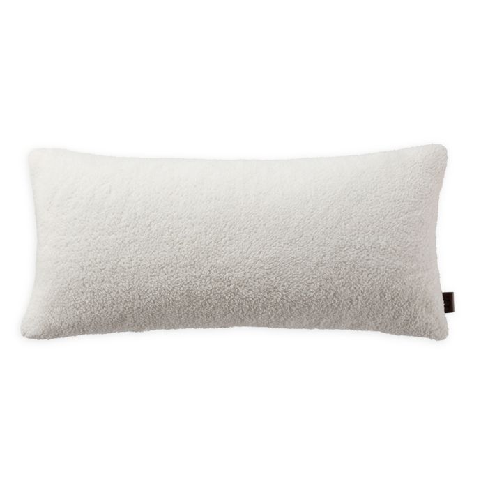 UGG® Sherpa Bolster Throw Pillow in Natural Bed Bath and Beyond Canada