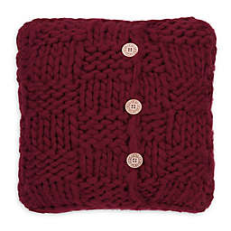 UGG® Layne Chunky Knit Button Throw Pillow in Redwood