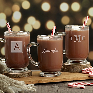 Classic Holiday Celebrations Glass Coffee Mug. View a larger version of this product image.