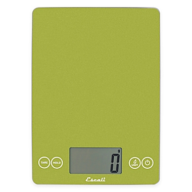Escali&reg; Arti 15 lb. Digital Food Scale in Metallic Green. View a larger version of this product image.