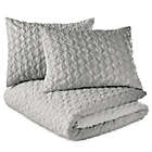 Alternate image 1 for Ombre Honeycomb 3-Piece Reversible Full/Queen Comforter Set in Grey