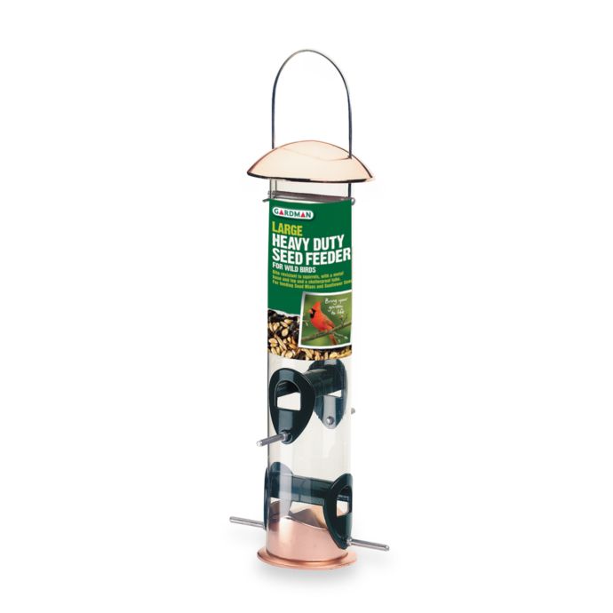 Gardman Large Heavy Duty Copper Seed Feeder In 12 Inch H Bed