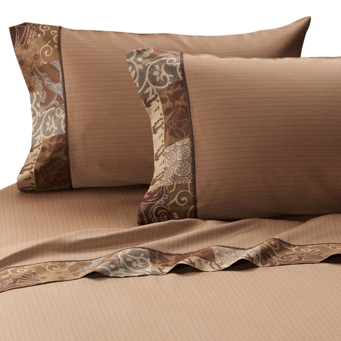 croscill galleria brown sheet sets