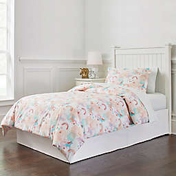Lullaby Bedding Unicorn 2-Piece Twin Duvet Cover Set in Peach/Red